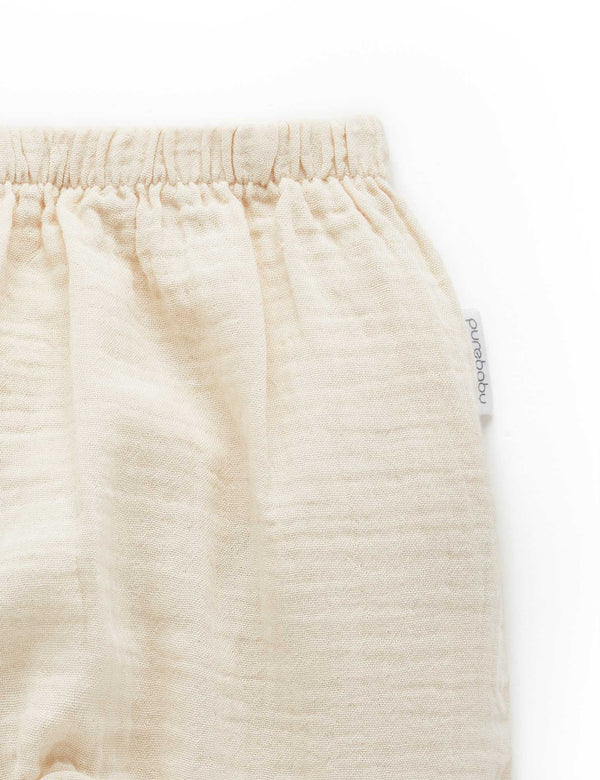 Crinkle Slouch Pants - Wheat