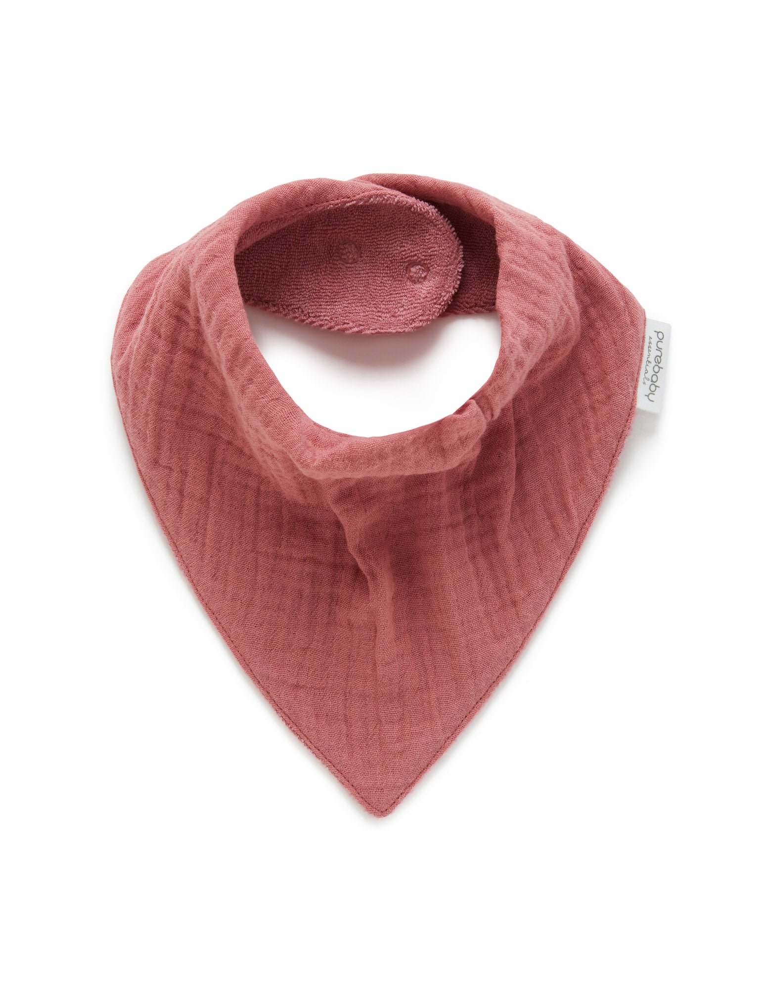 Crinkle Bandanna Bib - Crabapple