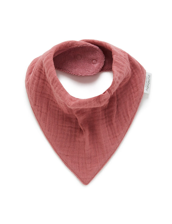 Crinkle Bandanna Bib - Crabapple