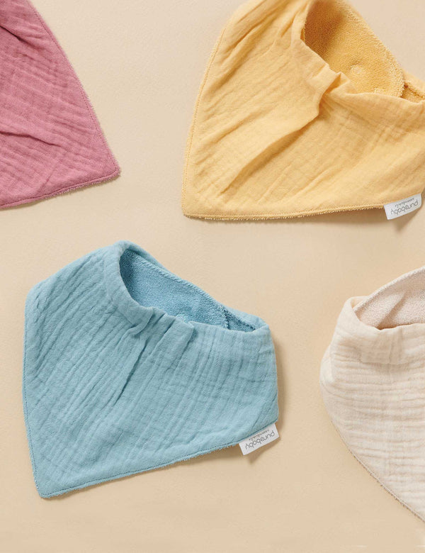 Crinkle Bandanna Bib - Gold