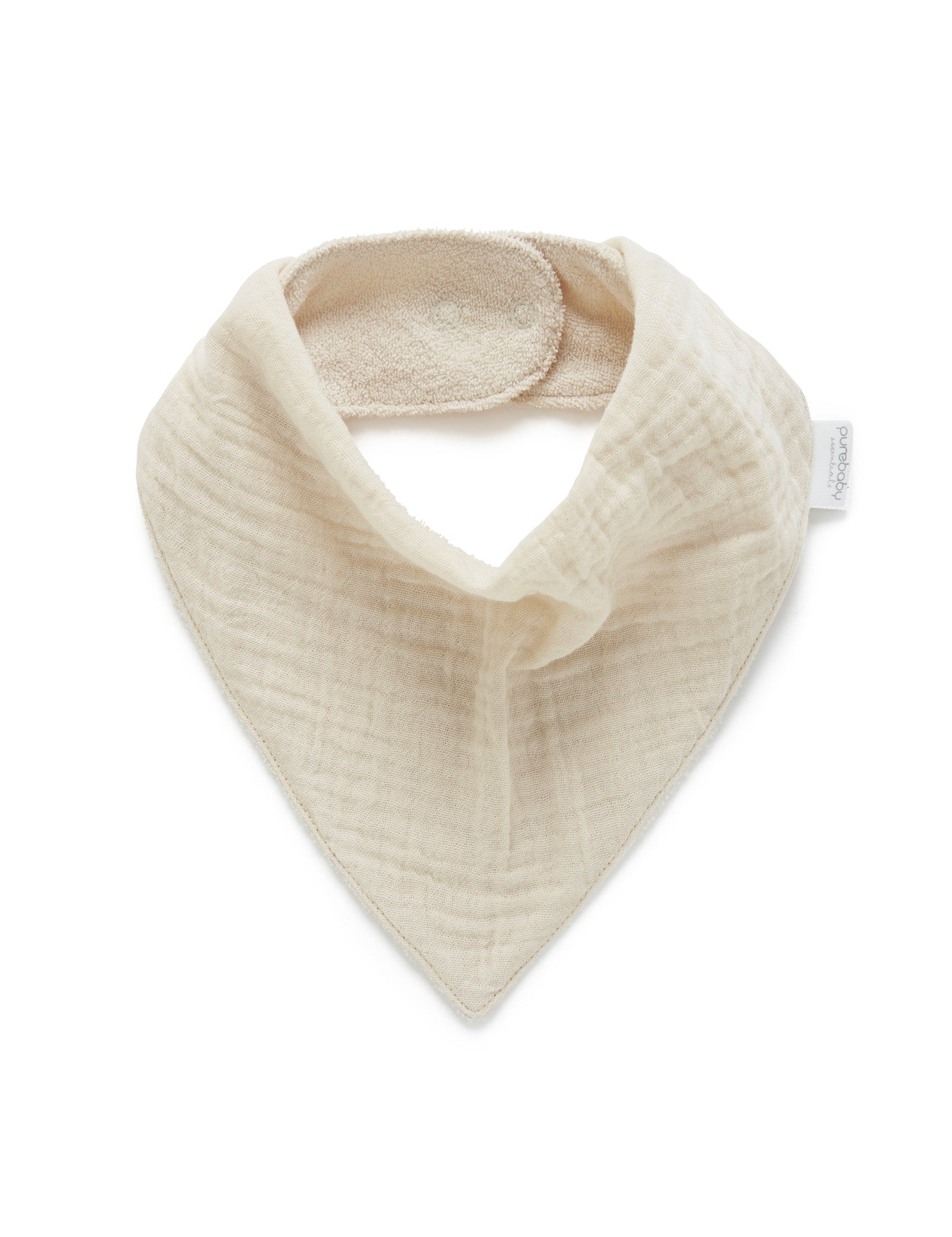 Crinkle Bandanna Bib - Wheat