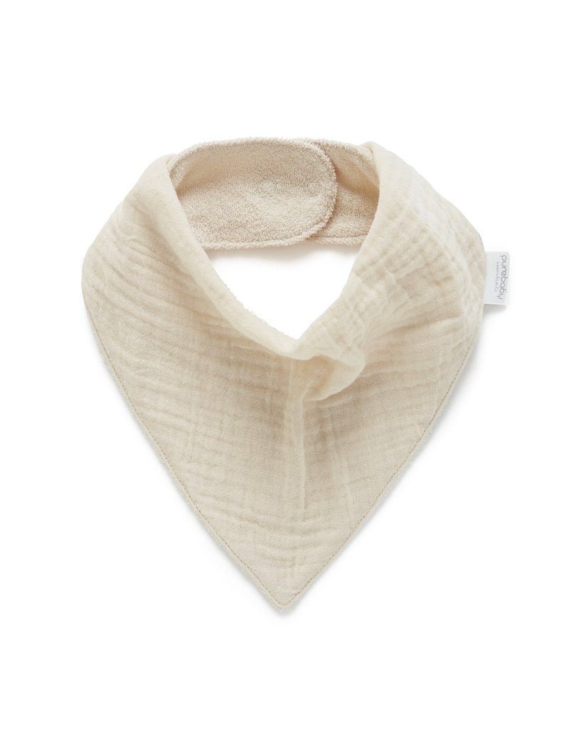 Crinkle Bandanna Bib - Wheat