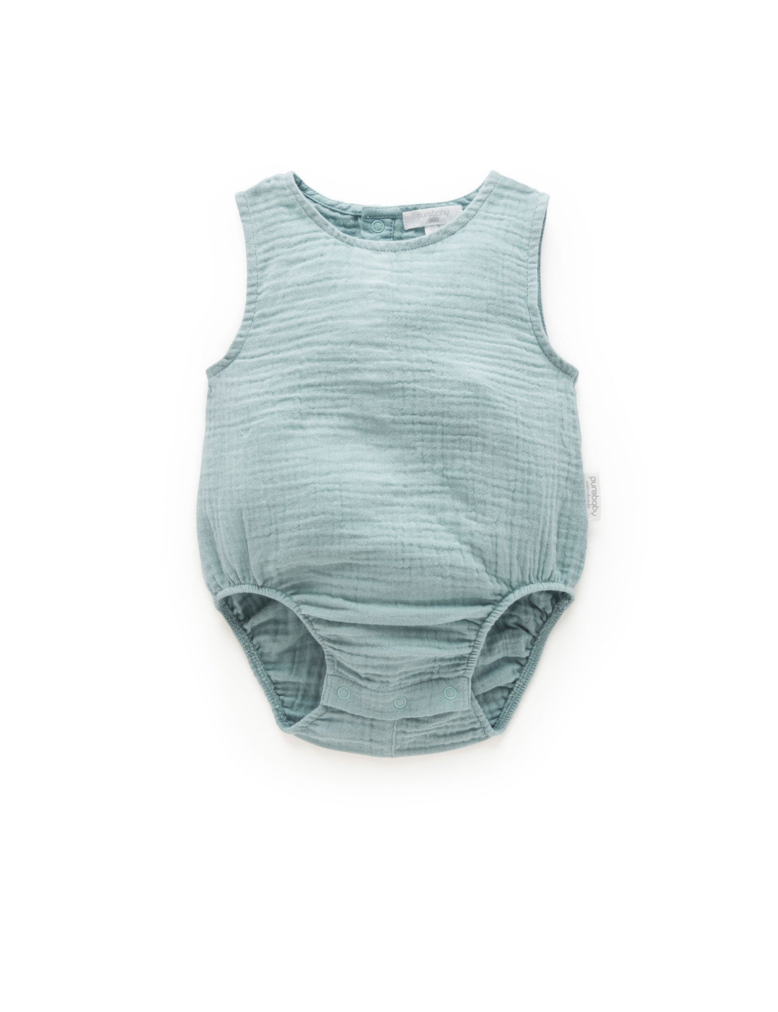Crinkle Sleeveless Bodysuit - Sage