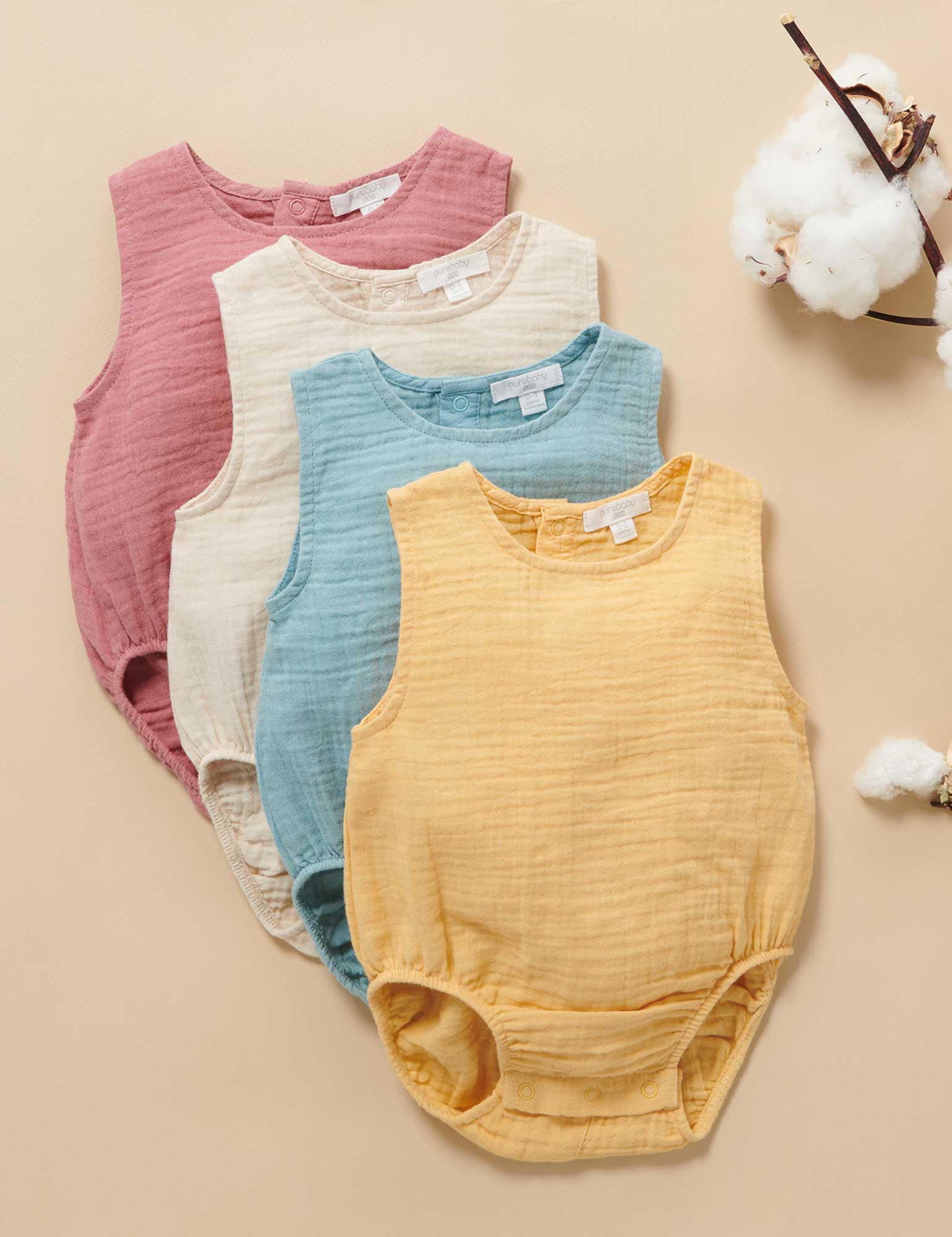 Crinkle Sleeveless Bodysuit - Wheat
