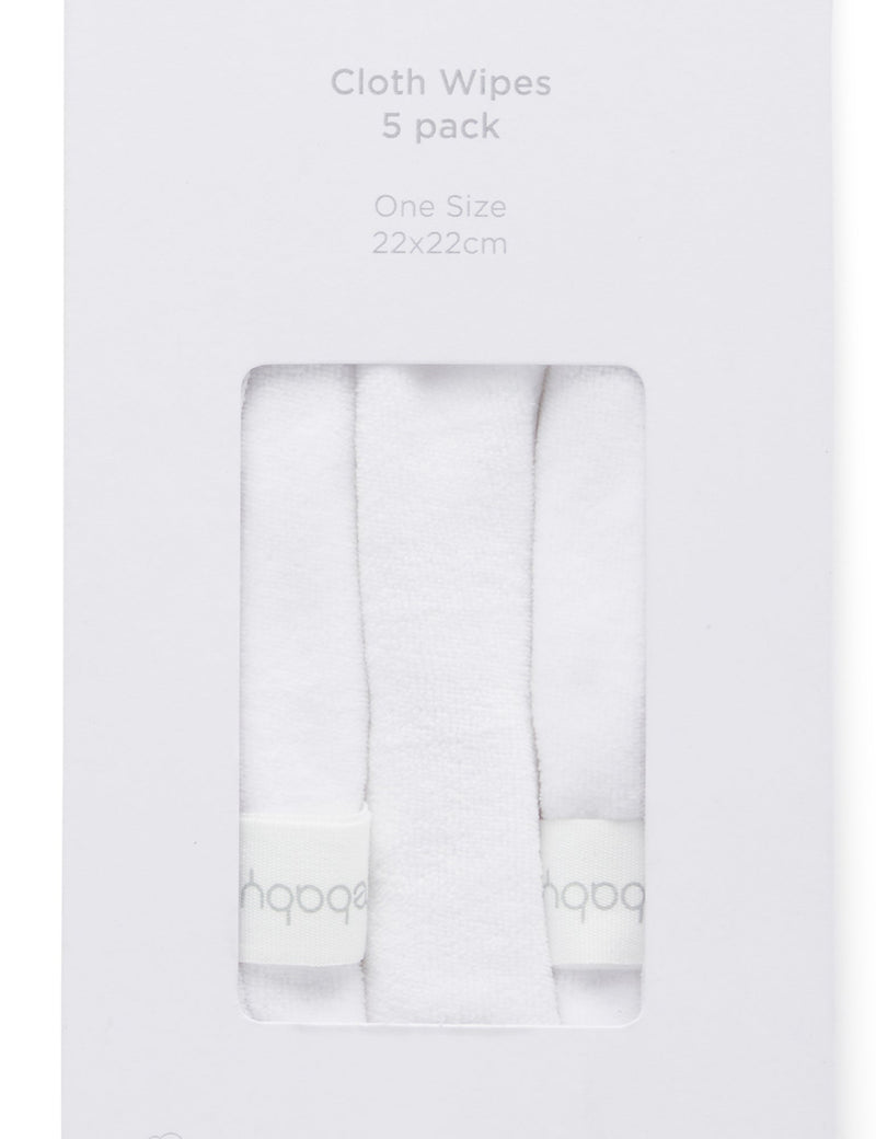 Cloth Wipes - 5 Pcs - White