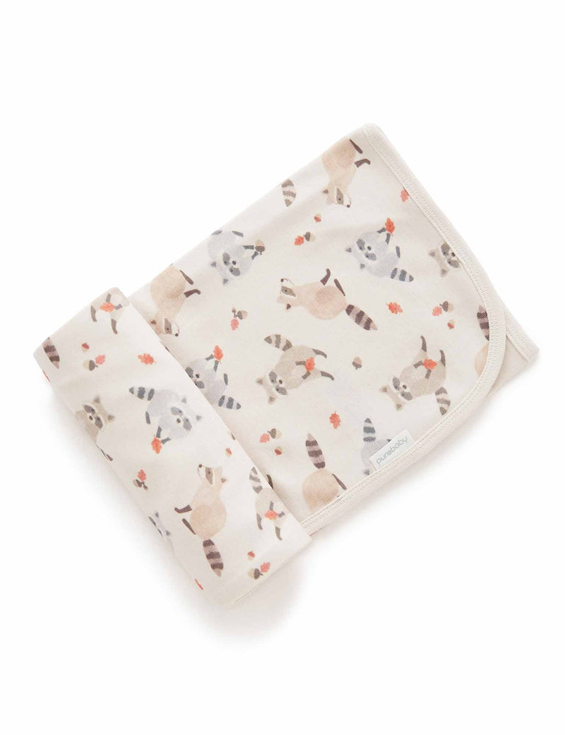 Printed Bunny Rug - Little Raccoon Print