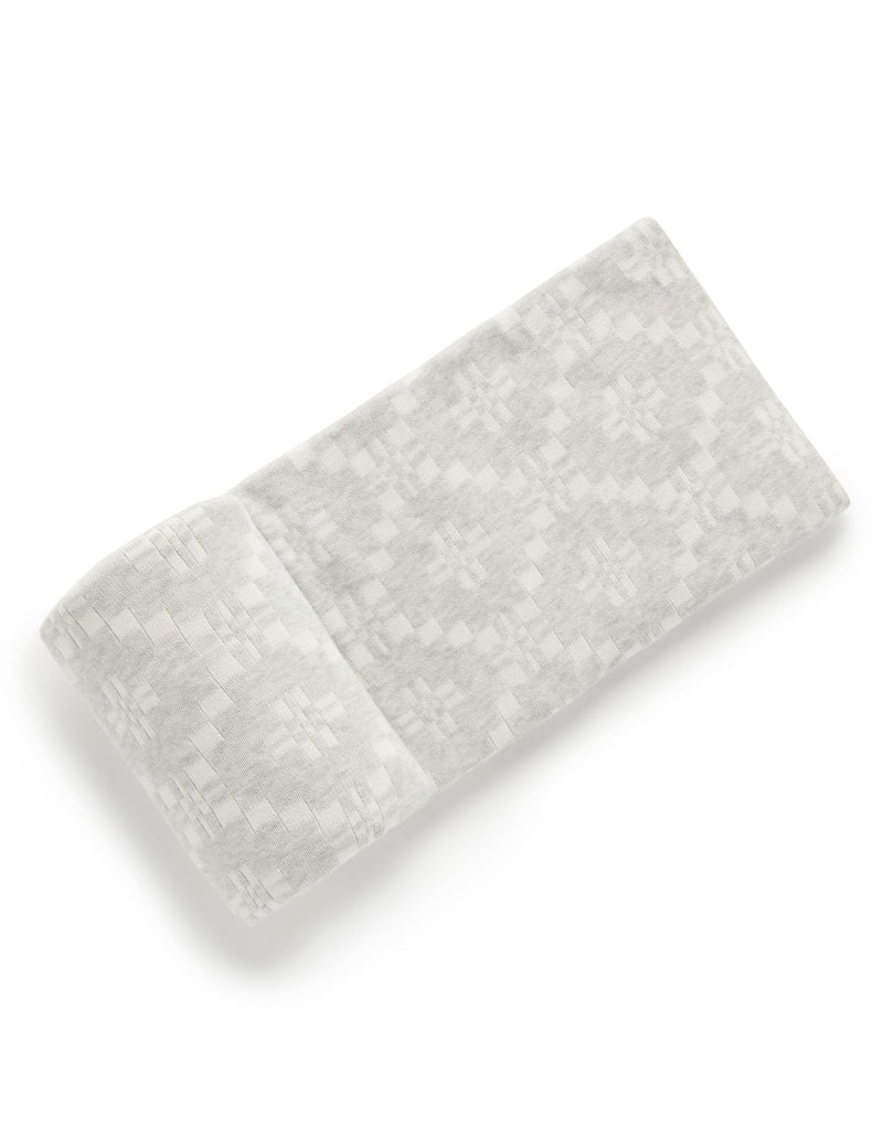 Geometric Blanket - Pale Grey Geo Jacquard
