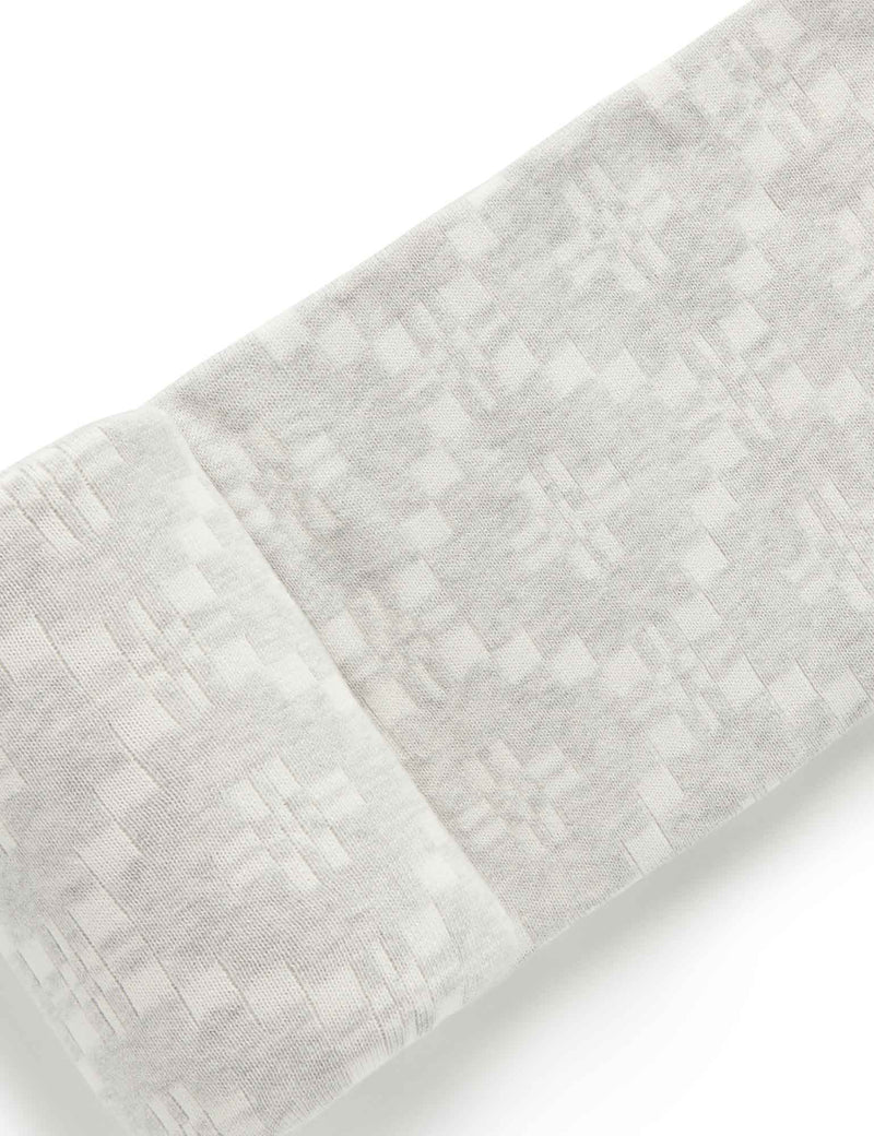 Geometric Blanket - Pale Grey Geo Jacquard