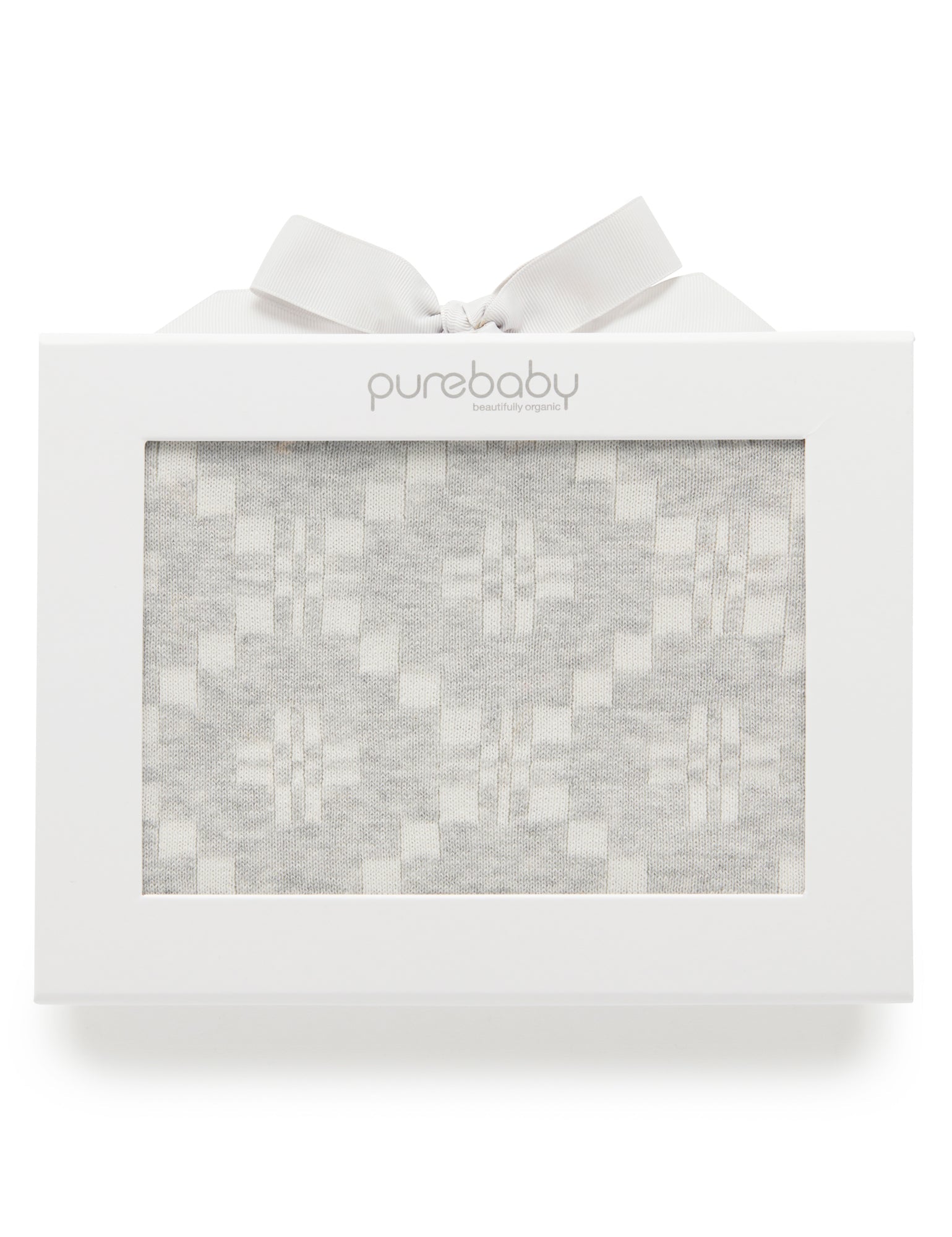Geometric Blanket - Pale Grey Geo Jacquard