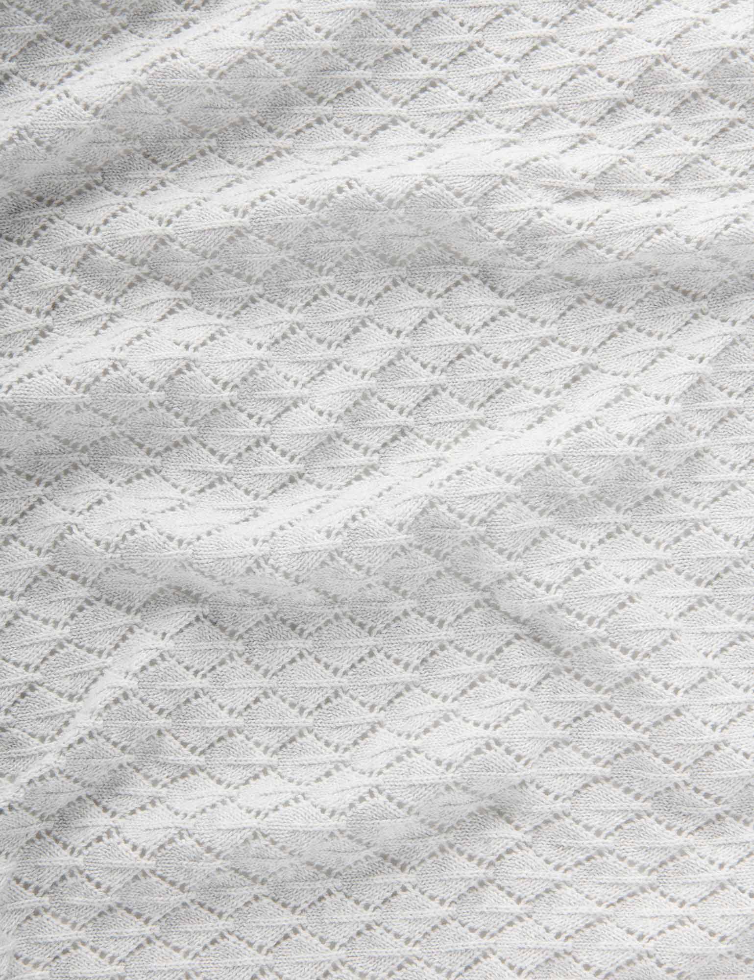 Eyelet Blanket - Pale Grey Melange