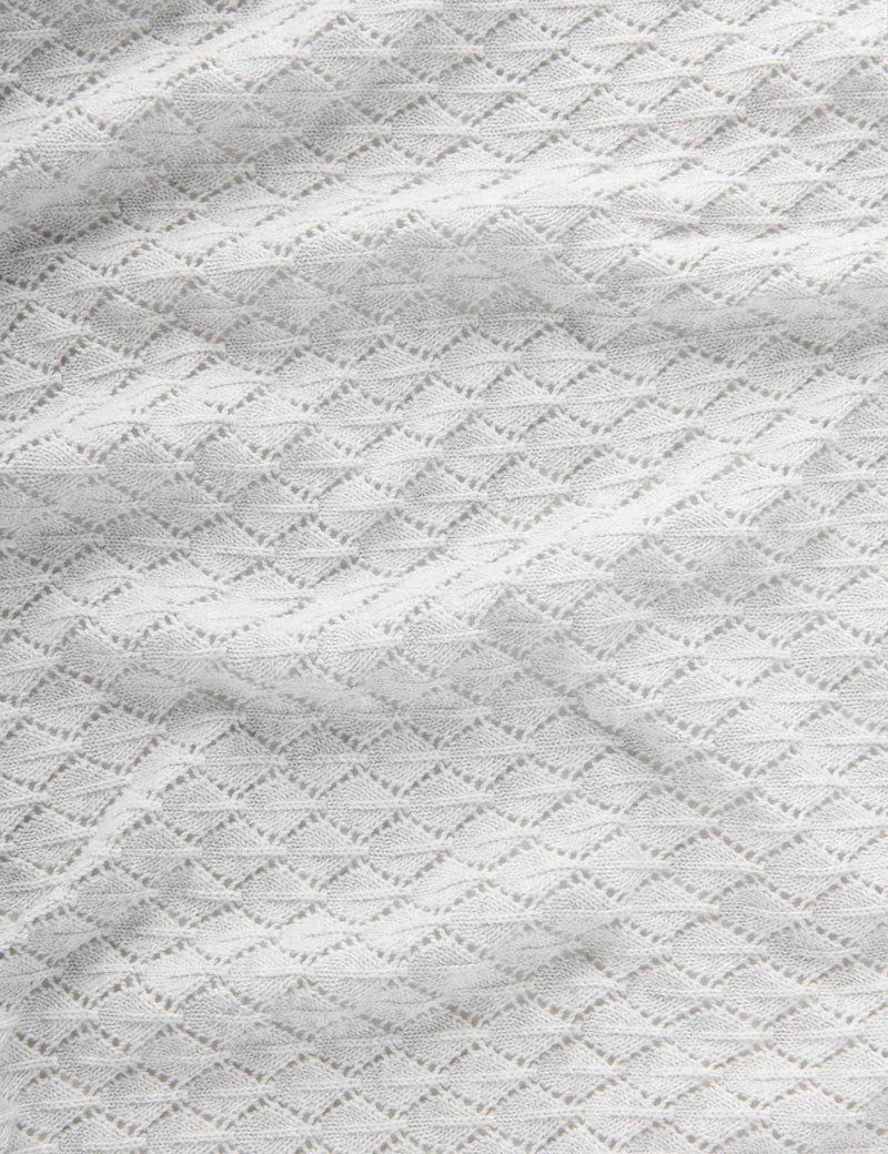 Eyelet Blanket - Pale Grey Melange