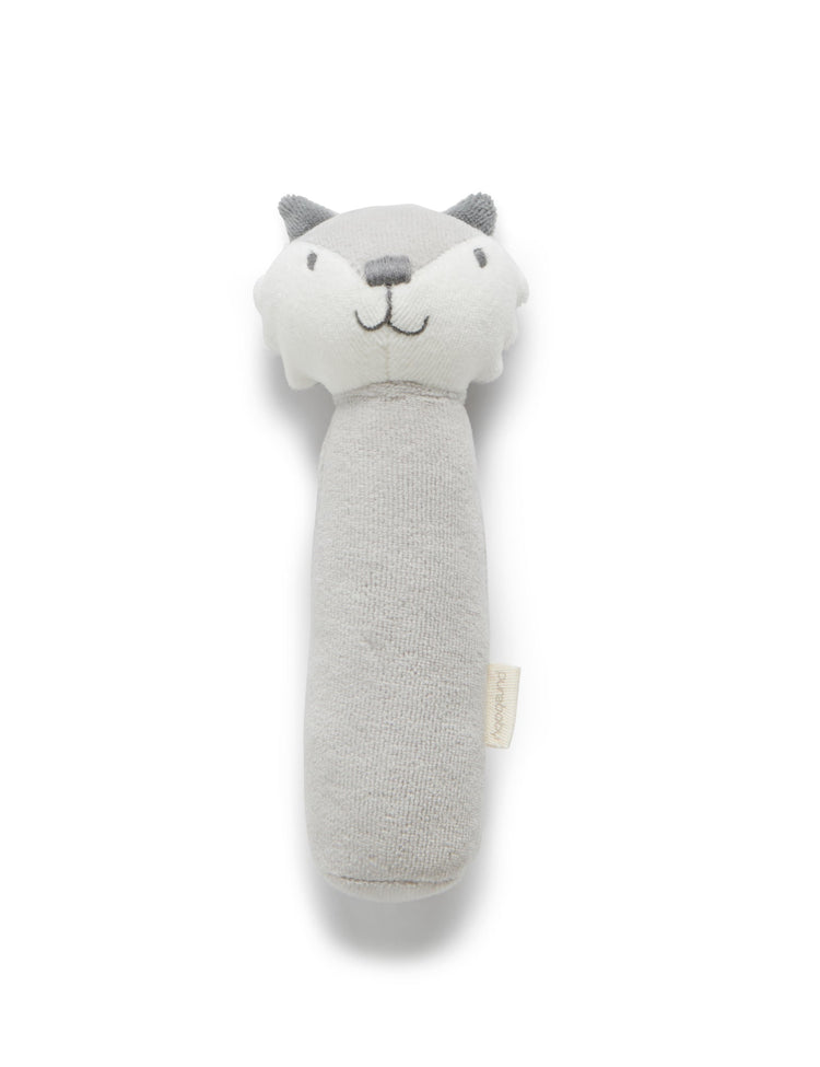 Fox Stick Rattle - Light Grey