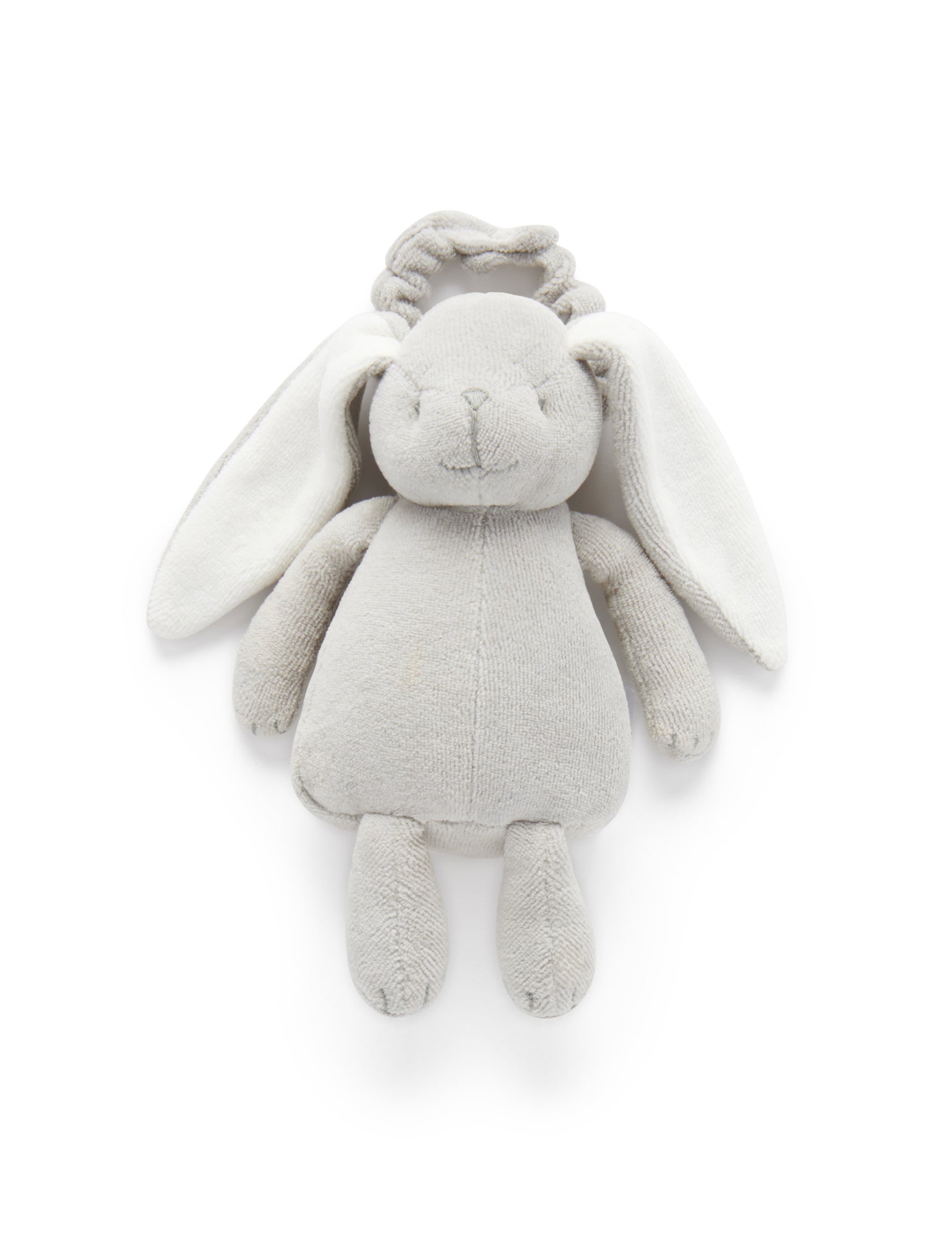 Bunny pram toy w bk elast - Light Grey