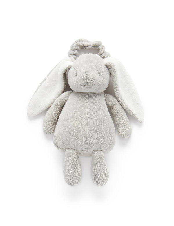 Bunny pram toy w bk elast - Light Grey