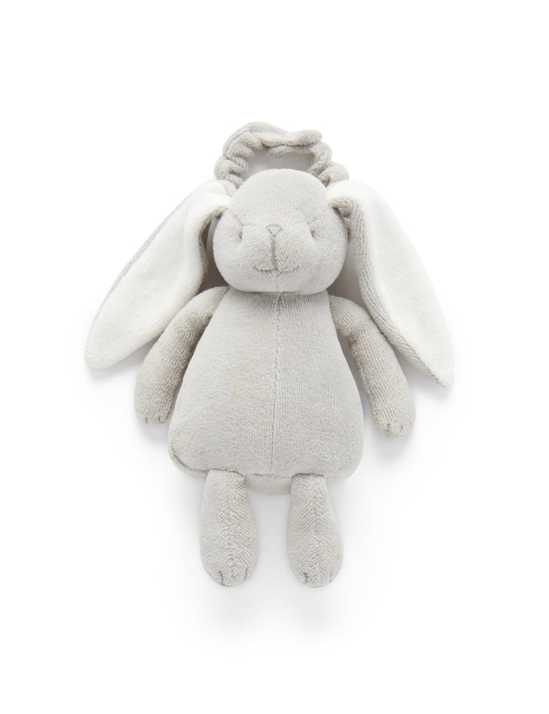 Bunny pram toy w bk elast - Light Grey