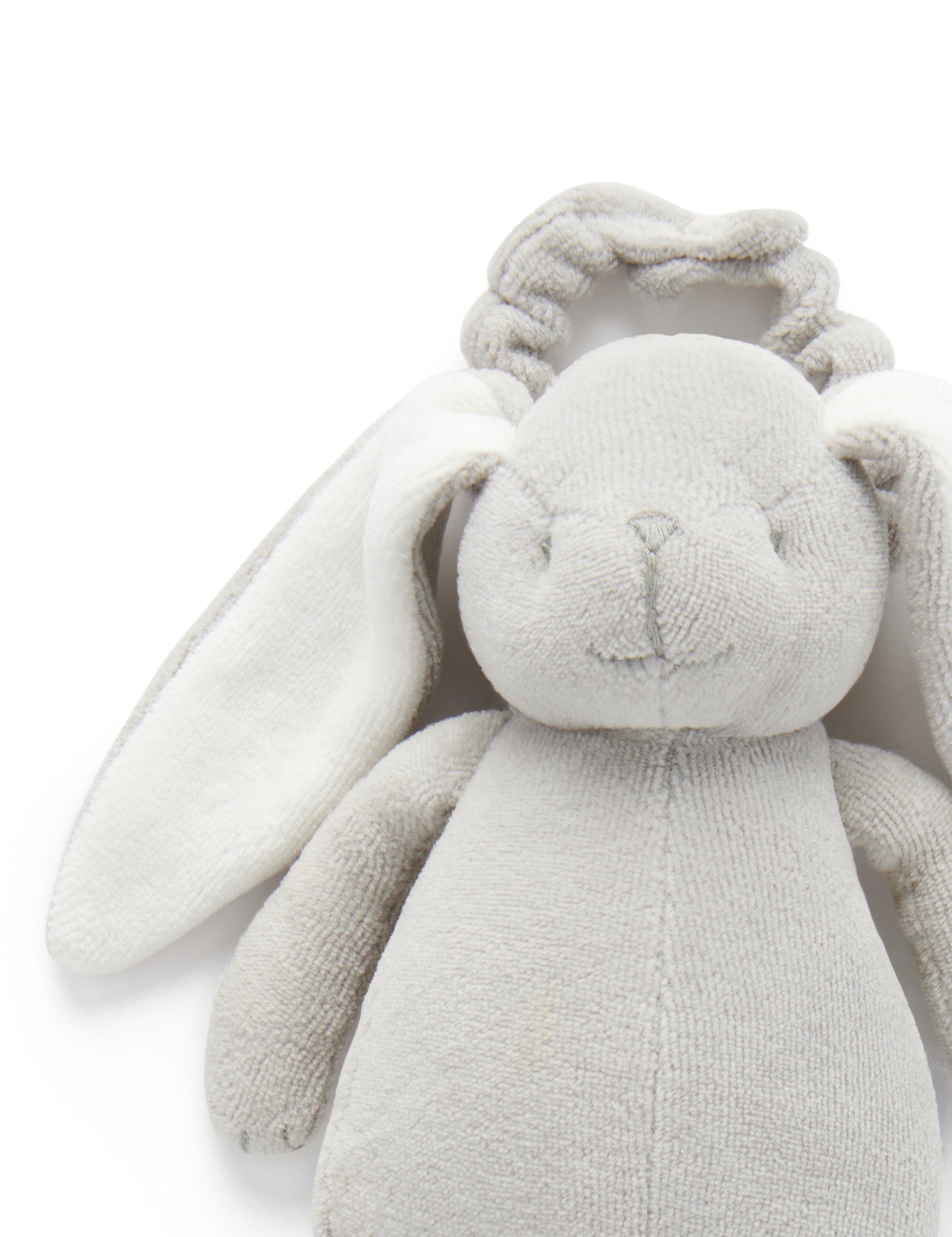 Bunny pram toy w bk elast - Light Grey