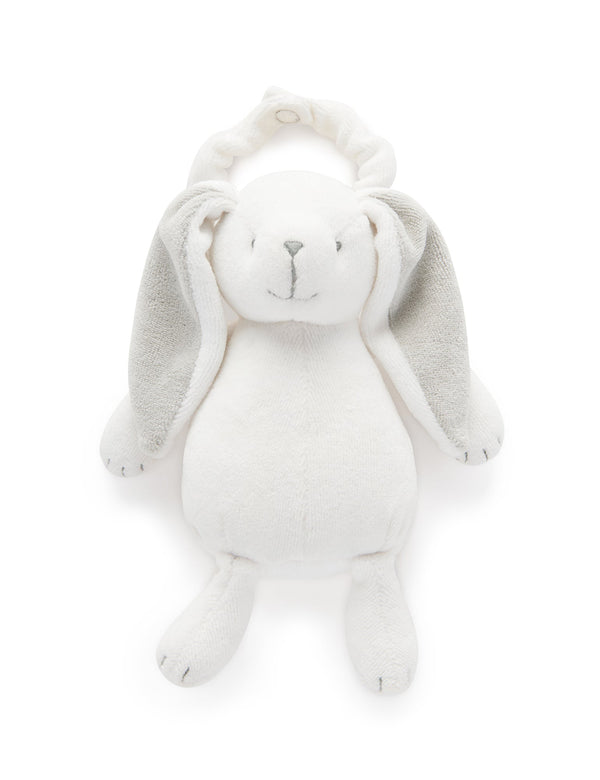 Bunny pram toy w bk elast - Vanilla