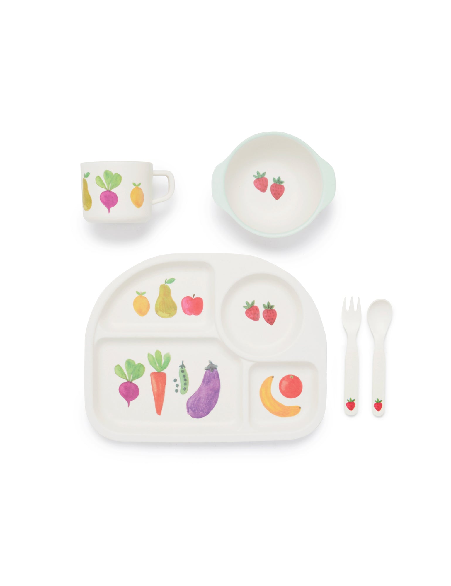 Dinnerware Set- Farmers Market - Fruit And Veggie Print