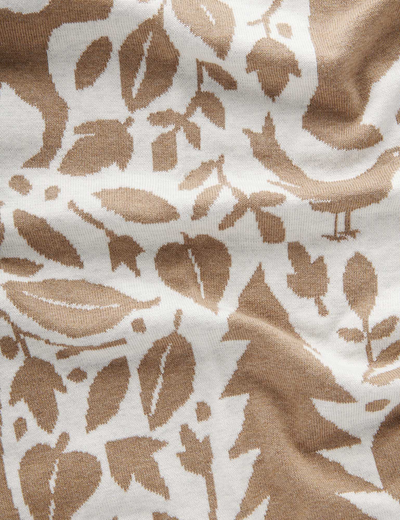 Bear jacquard blanket - Cinnamon Melange