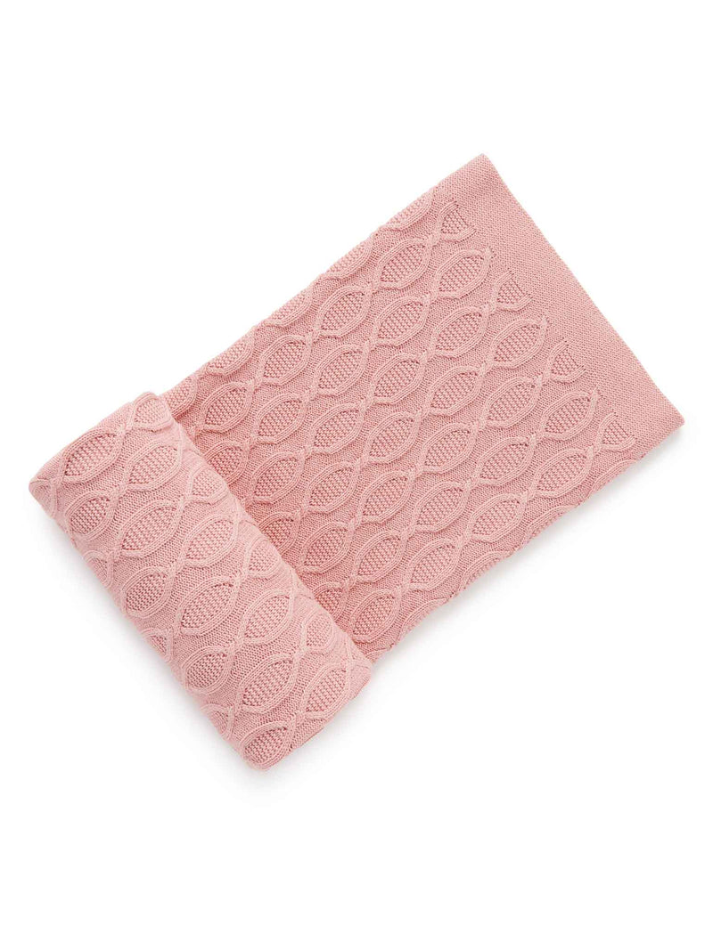 Wild rose cable blanket - Wild Rose Melange