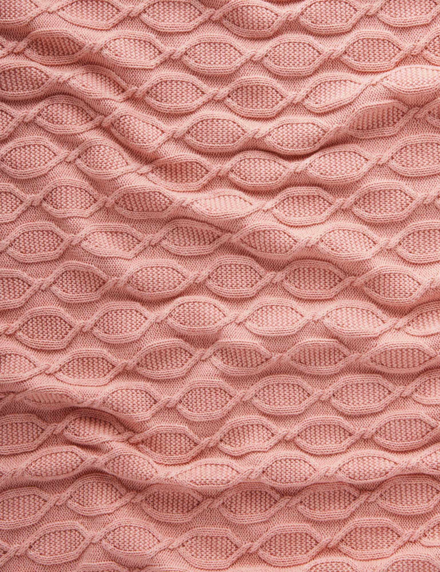 Wild rose cable blanket - Wild Rose Melange