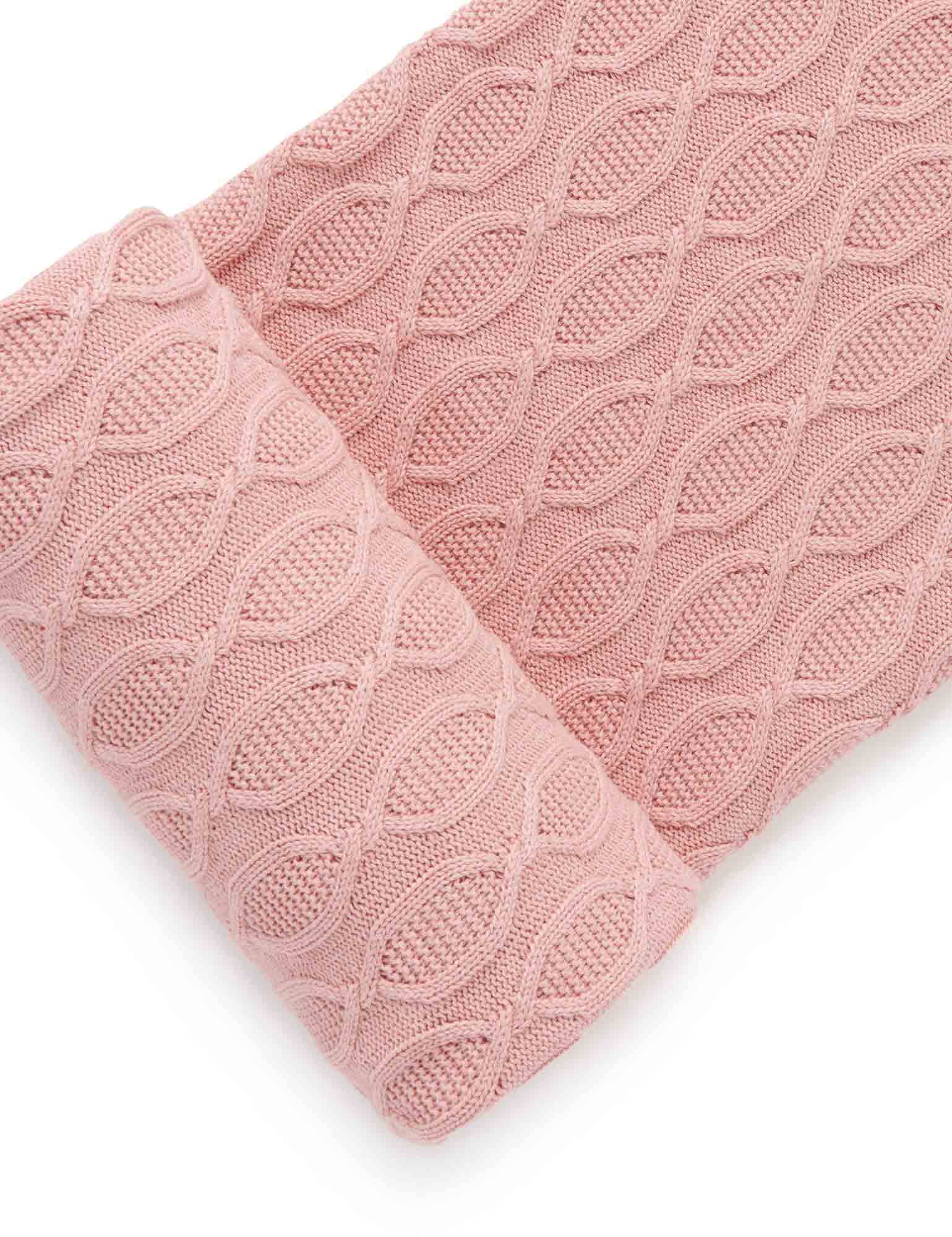 Wild rose cable blanket - Wild Rose Melange