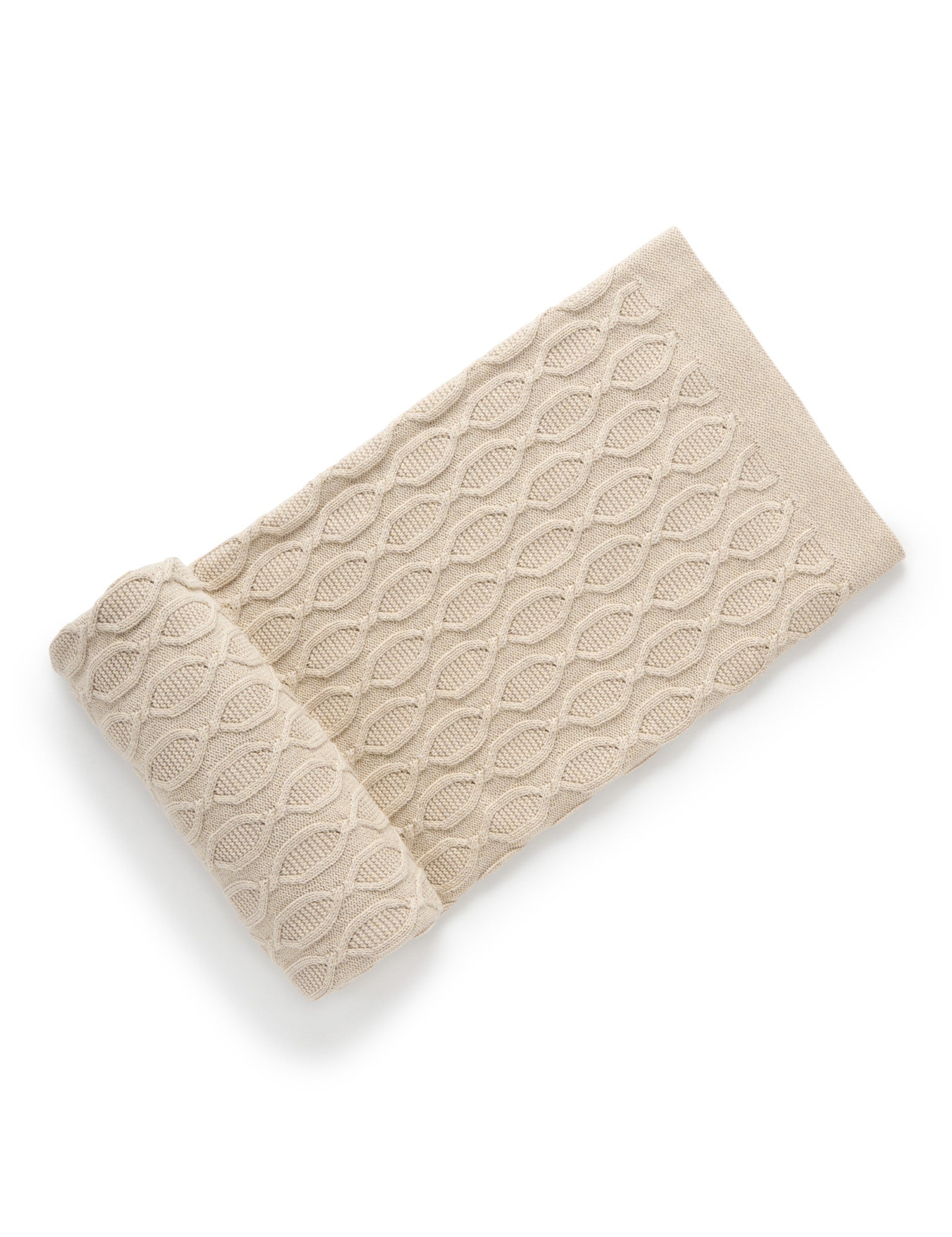 Camel cable blanket - Camel Melange