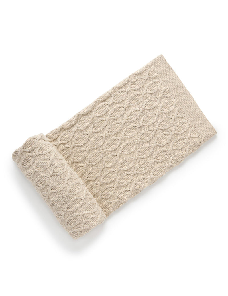 Camel cable blanket - Camel Melange