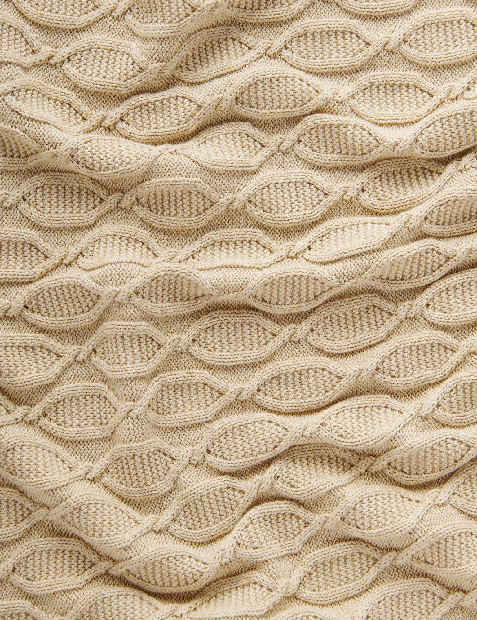 Camel cable blanket - Camel Melange