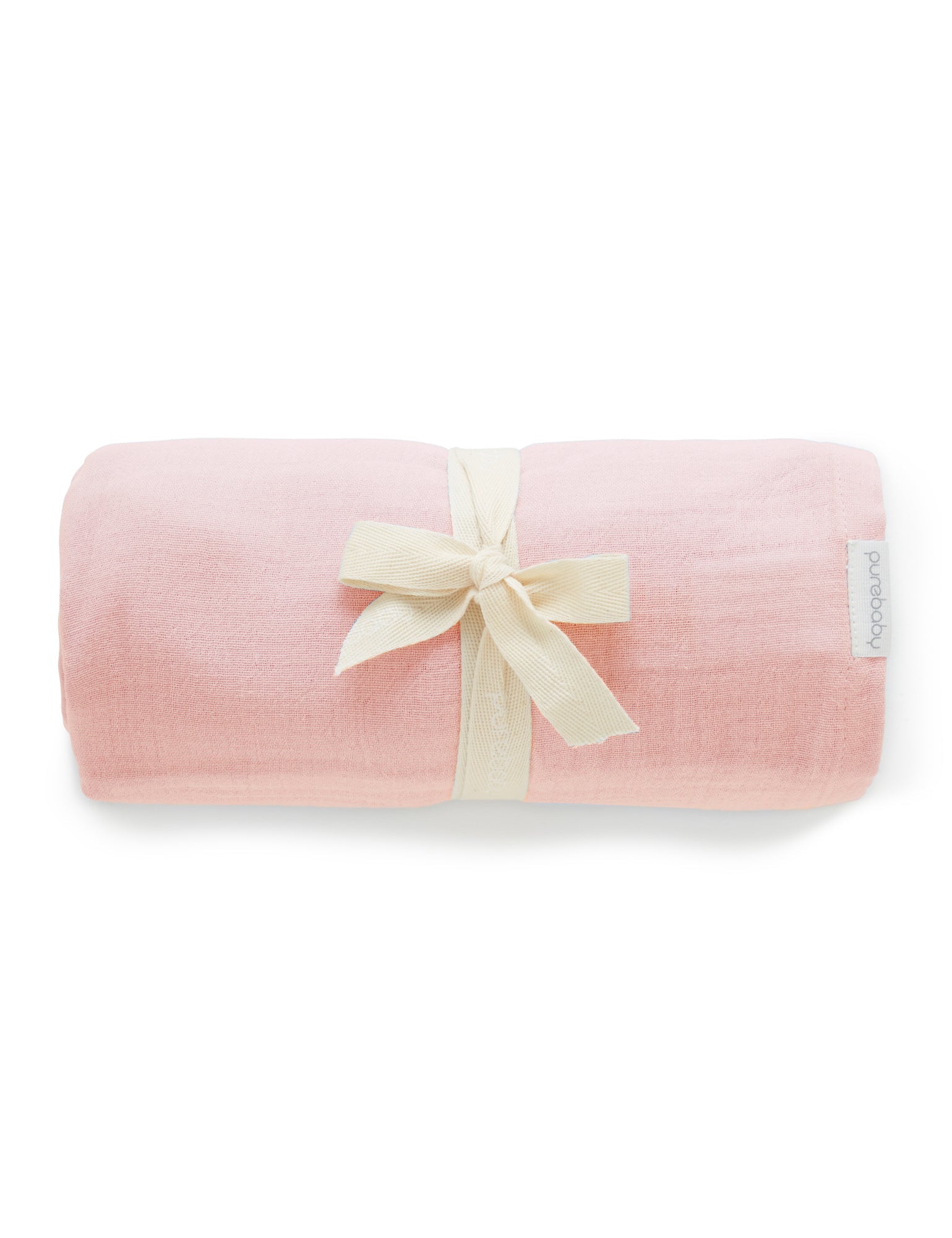 Crinkle Cotton Swaddle Blanket - Dusty Rose