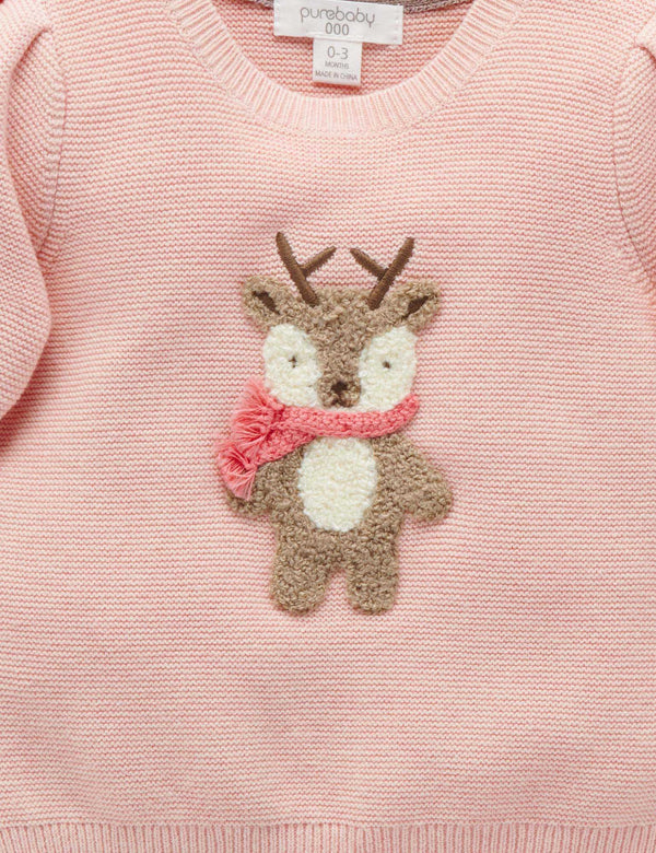 Little Fawn Jumper - Blush Melange