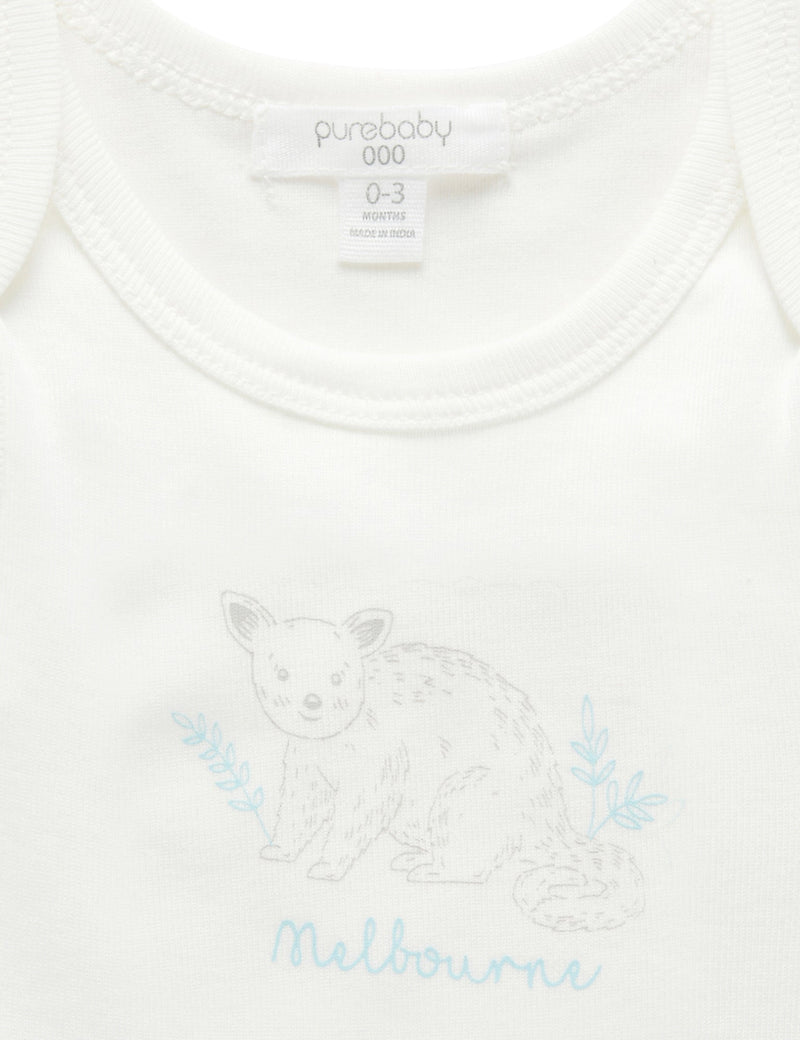 Melbourne Print Bodysuit - Vanilla