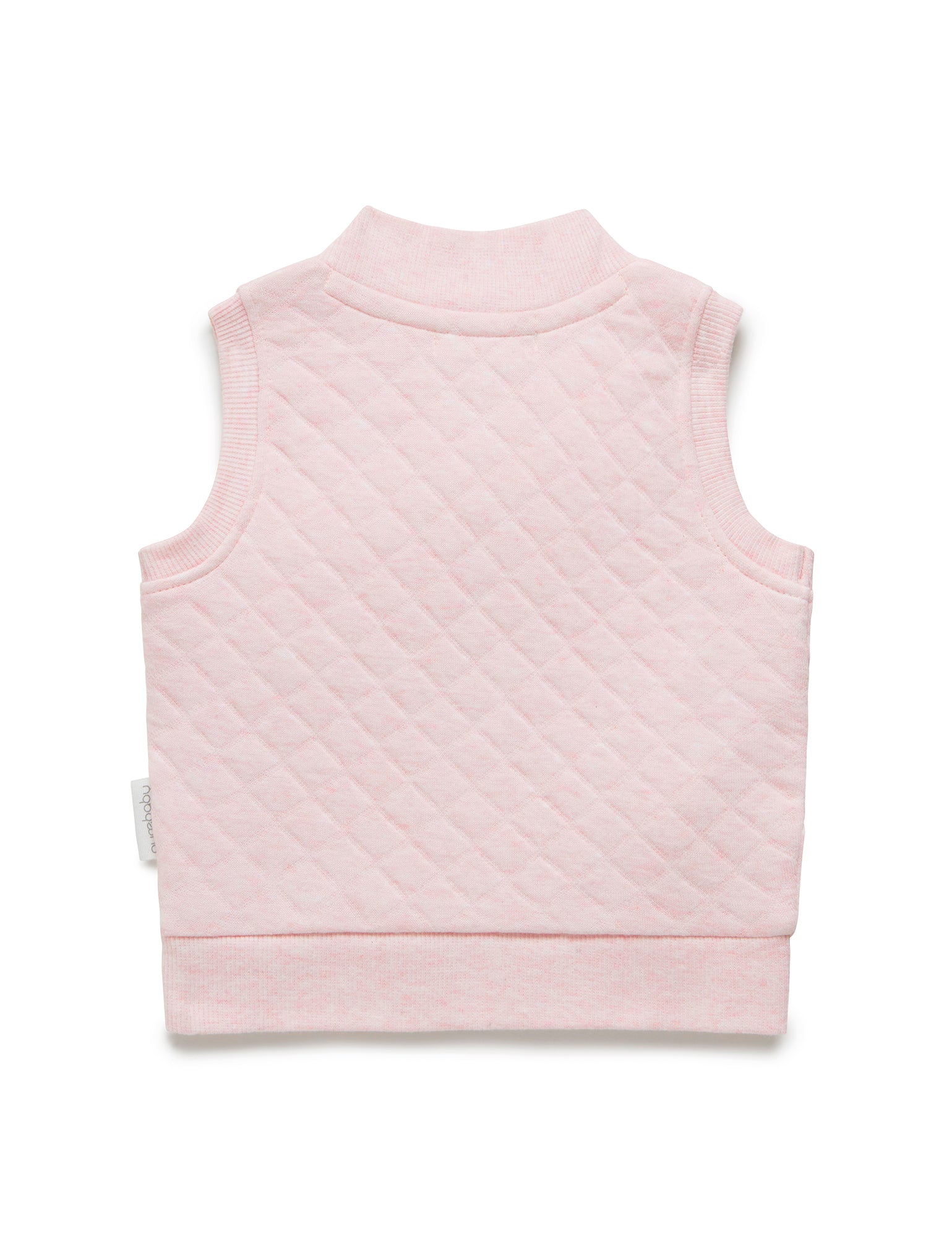 Quilted Vest - Soft Pink Melange