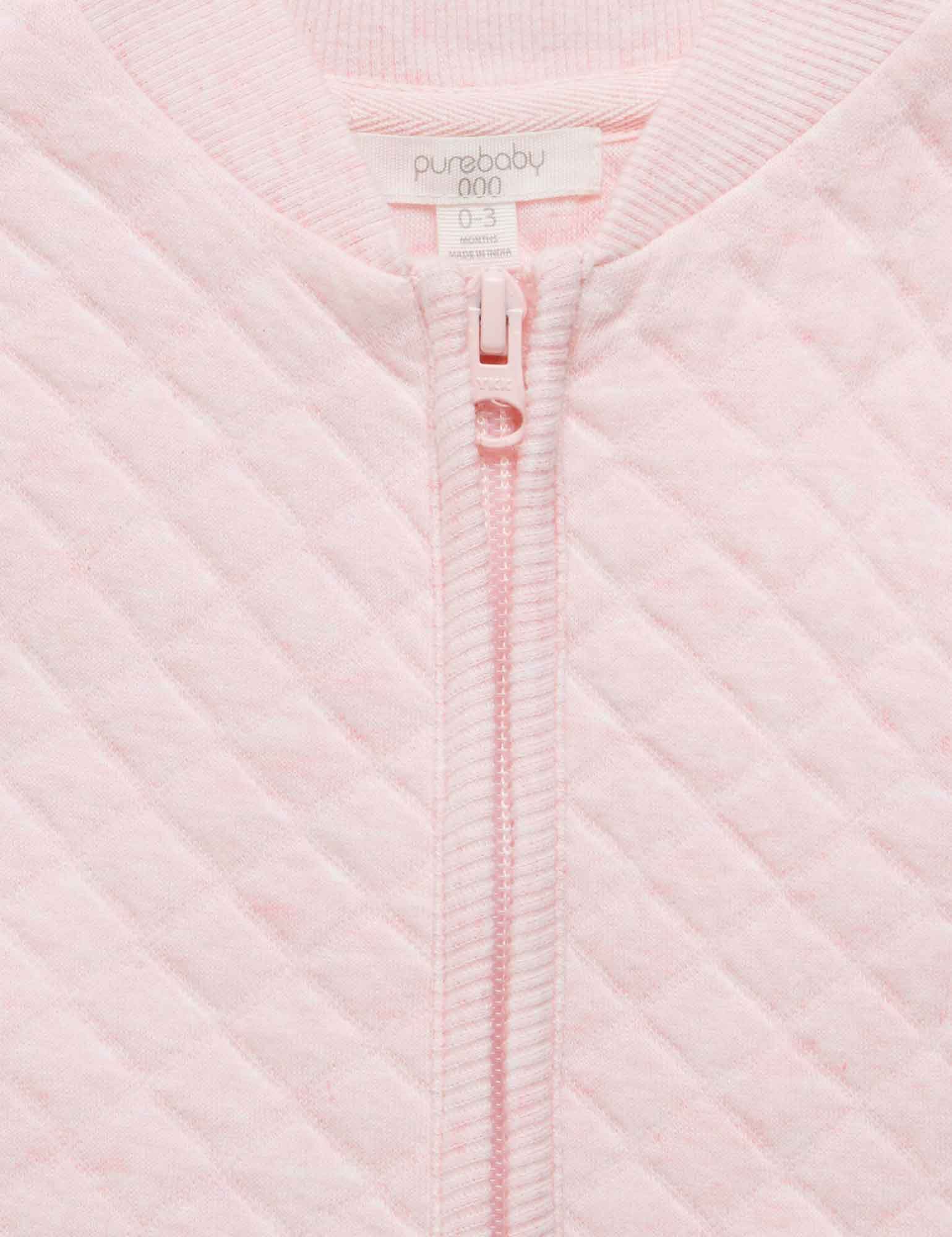 Quilted Vest - Soft Pink Melange