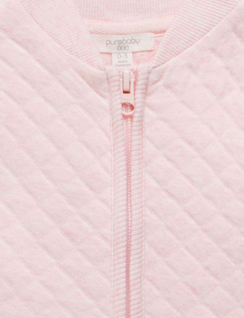 Quilted Vest - Soft Pink Melange