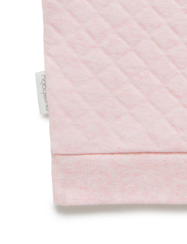 Quilted Vest - Soft Pink Melange