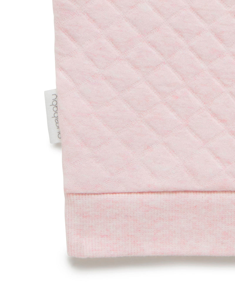 Quilted Vest - Soft Pink Melange