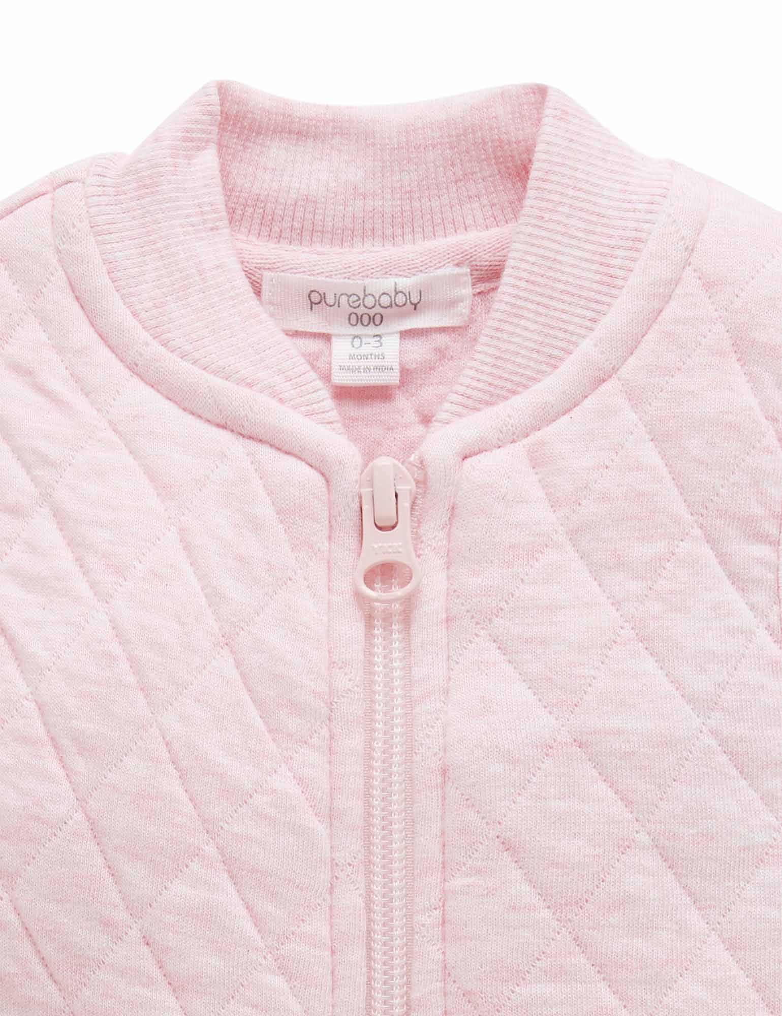 Quilted Vest - Soft Pink Melange