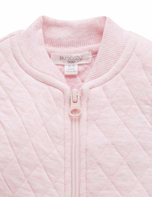Quilted Vest - Soft Pink Melange
