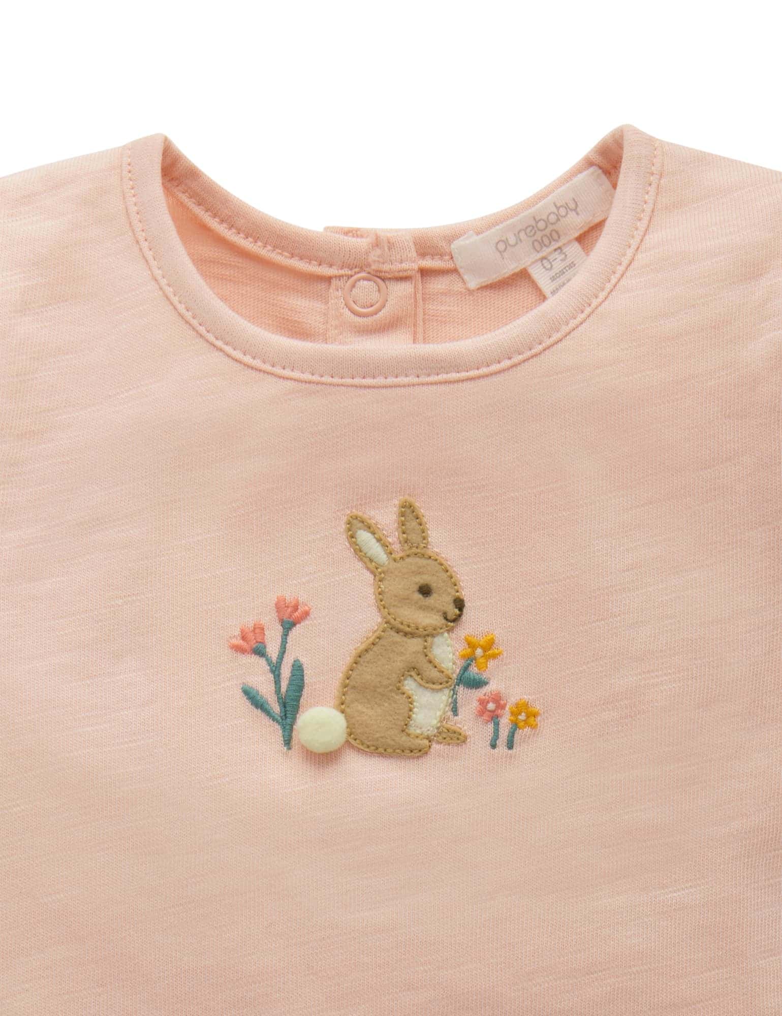 Puffed Sleeve Tee - Peach