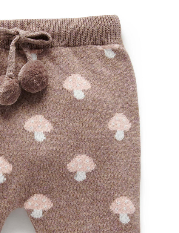 Mushroom Leggings - Mushroom Jacquard