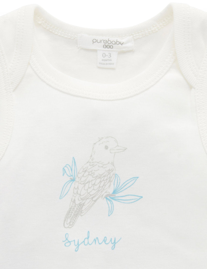 Sydney Print Bodysuit - Vanilla