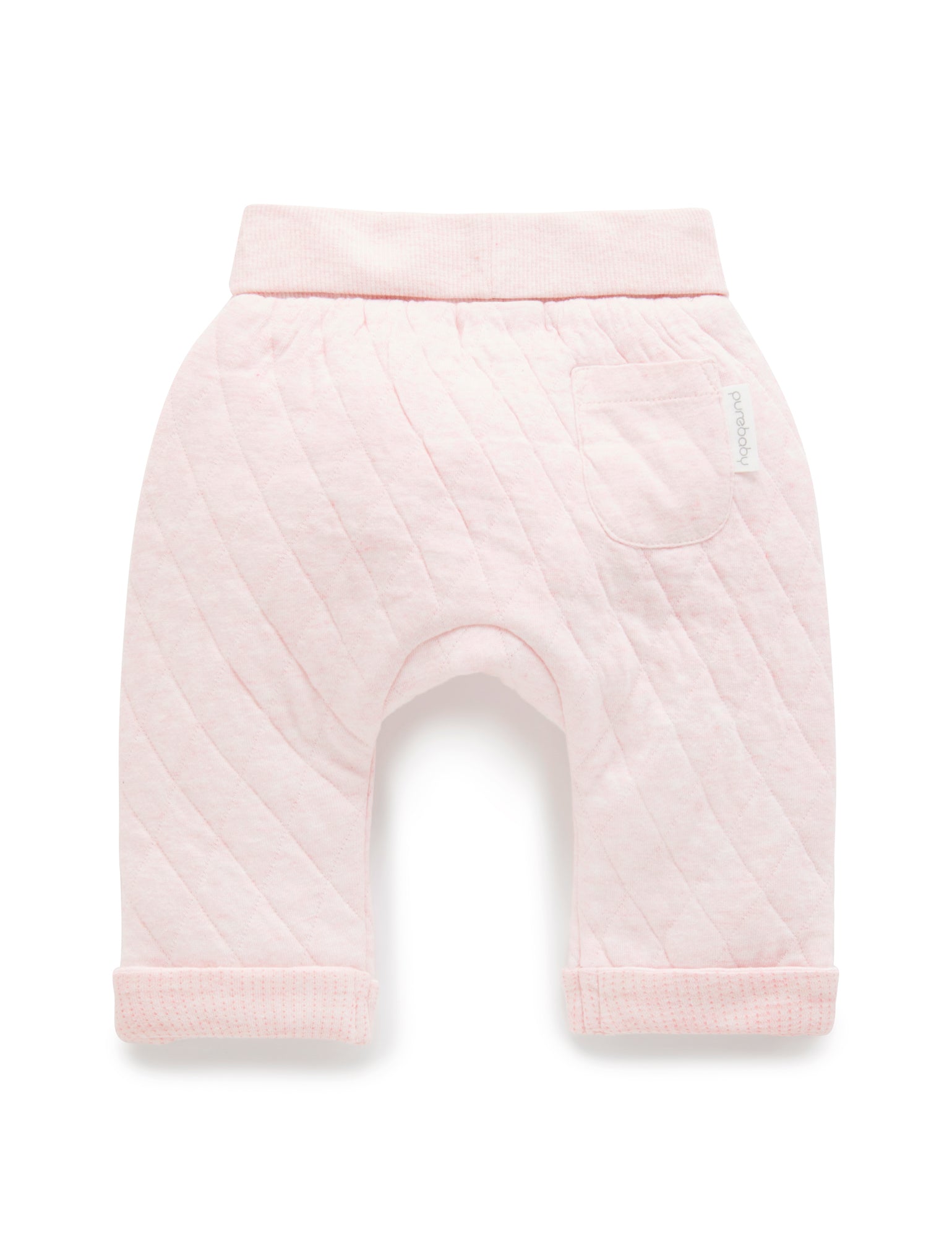 Quilted Pant - Soft Pink Melange