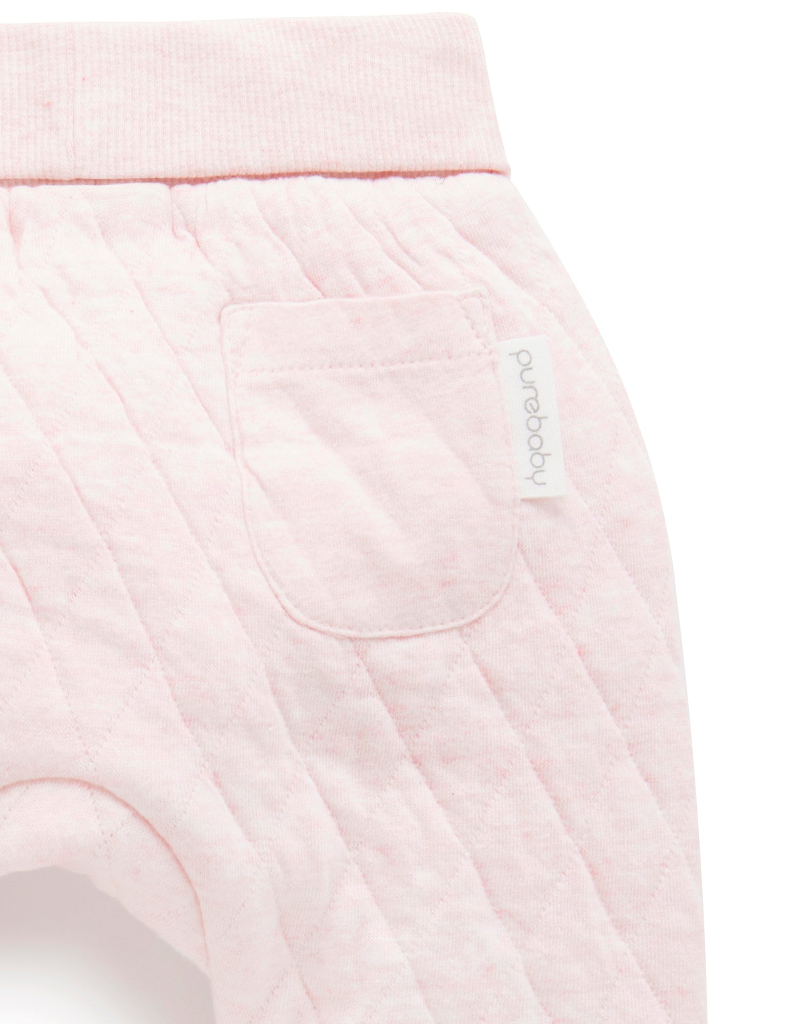Quilted Pant - Soft Pink Melange