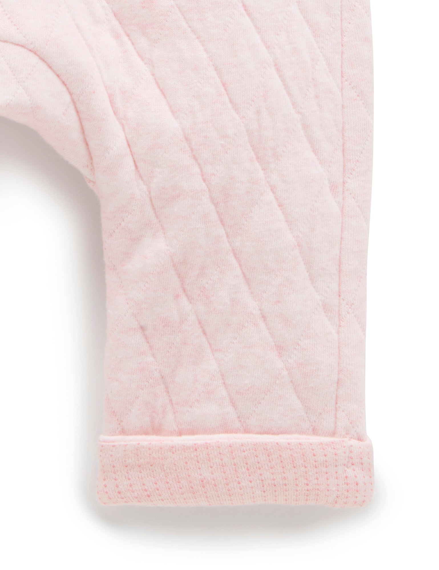 Quilted Pant - Soft Pink Melange