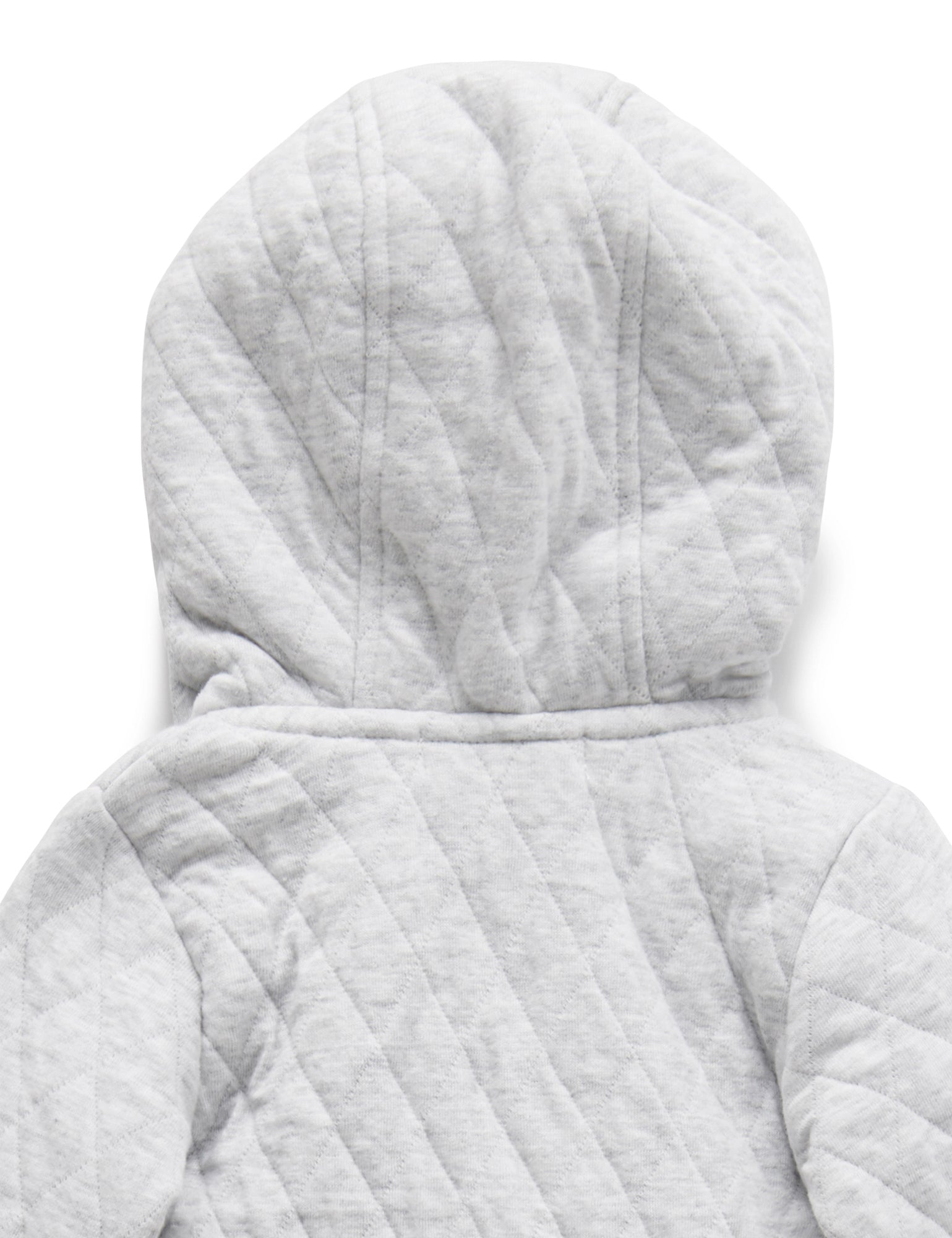 Quilted Growsuit - Pale Grey Melange