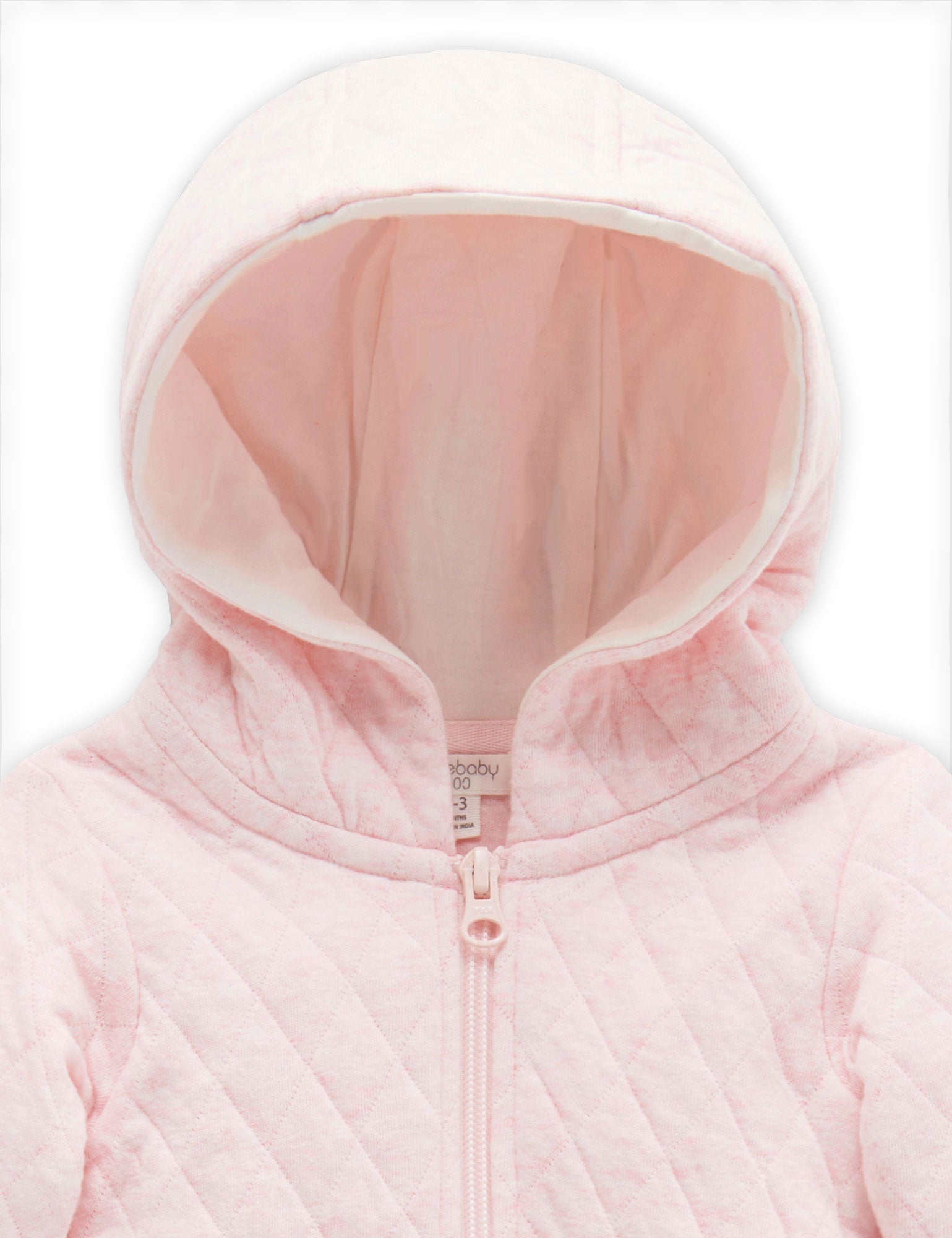 Quilted Growsuit - Soft Pink Melange