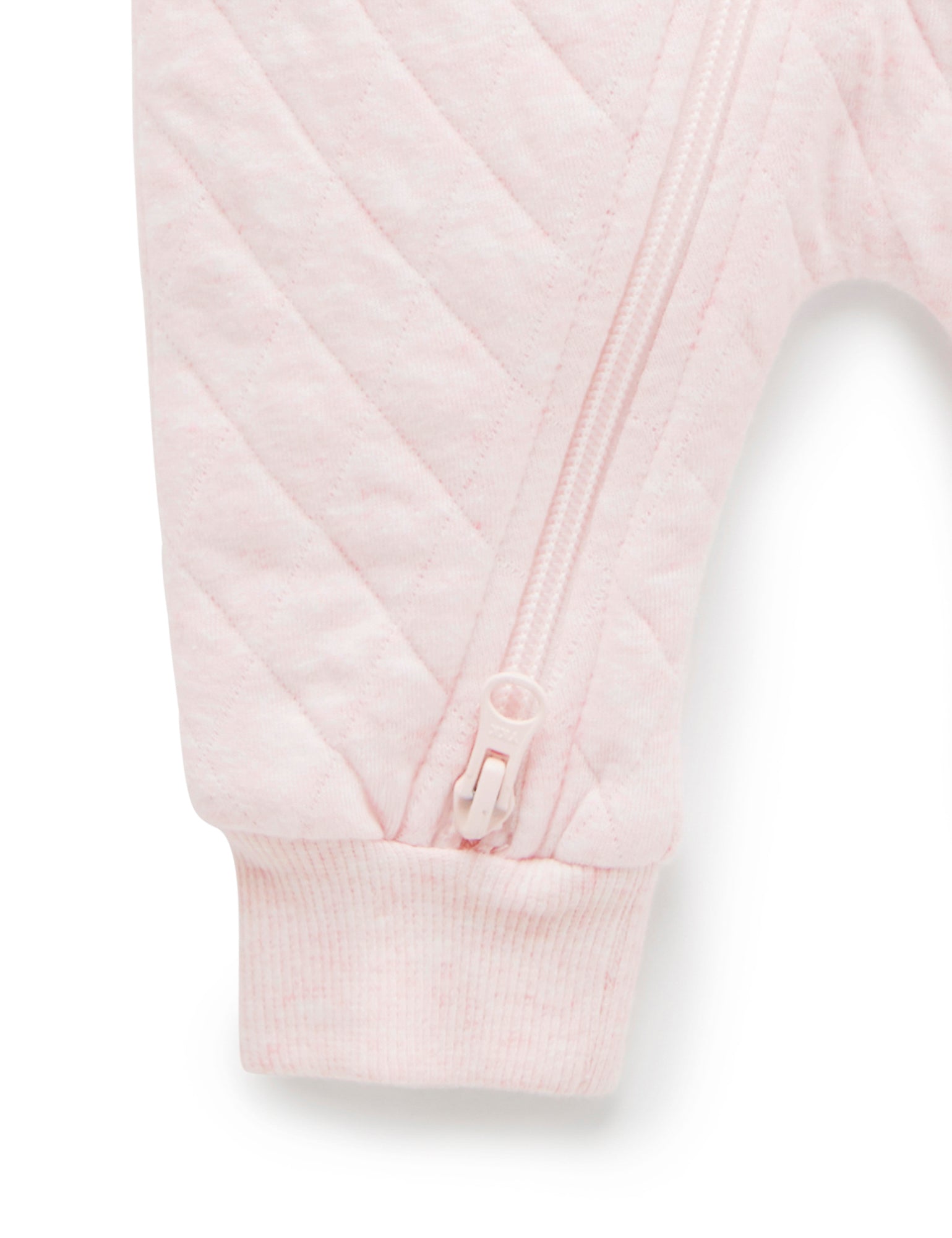 Quilted Growsuit - Soft Pink Melange