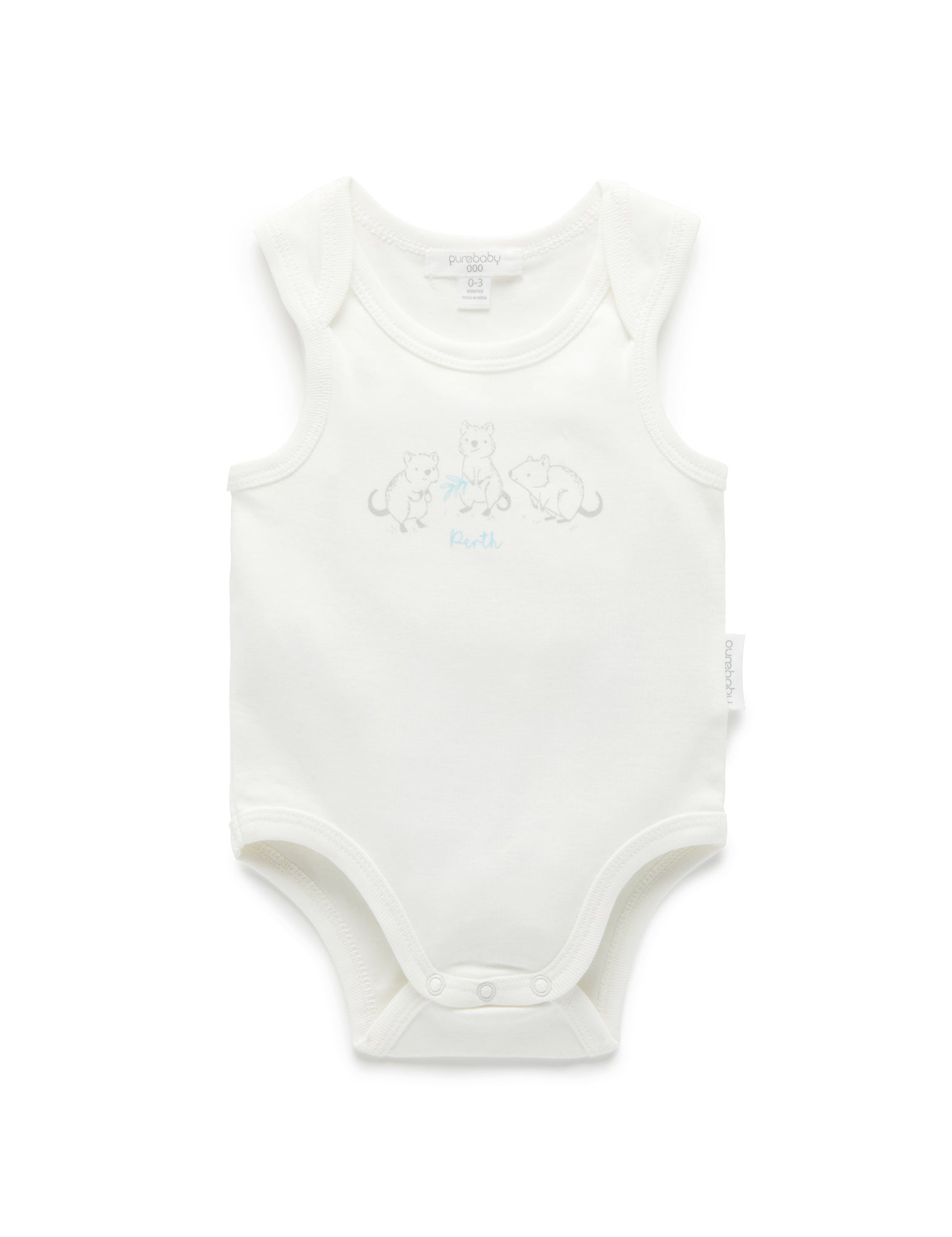 Perth Print Bodysuit - Vanilla