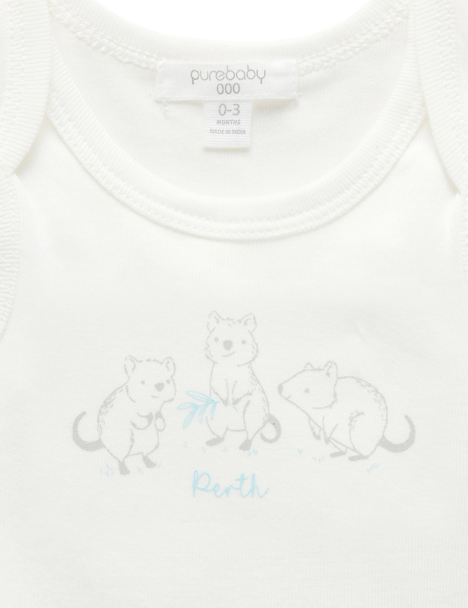 Perth Print Bodysuit - Vanilla